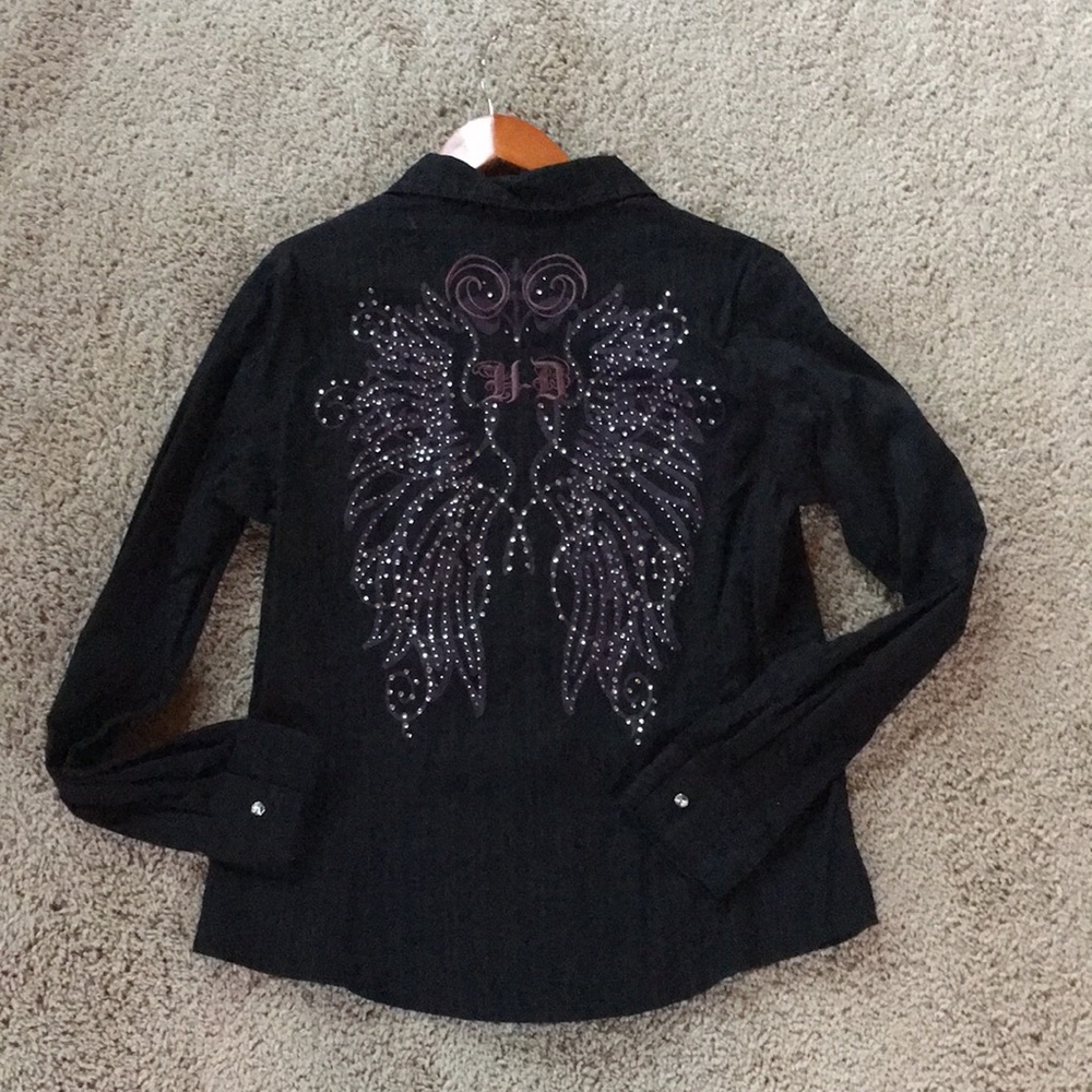 HARLEY DAVIDSON RHINESTONE BUTTON DOWN SHIRT